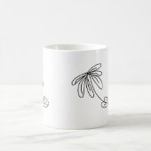 Abstraktes Design der Blume Kaffeetasse (Mittel)