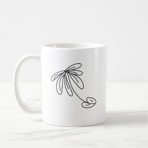 Abstraktes Design der Blume Kaffeetasse