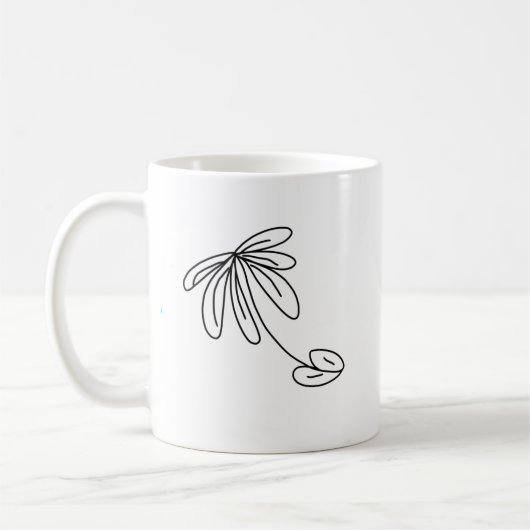 Abstraktes Design der Blume Kaffeetasse (Links)