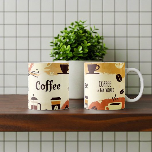 Abstraktes Design der erdigen Kaffee-Tasse Kaffeetasse