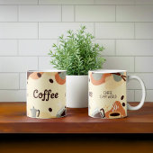 Abstraktes Design der erdigen Kaffee-Tasse Kaffeetasse