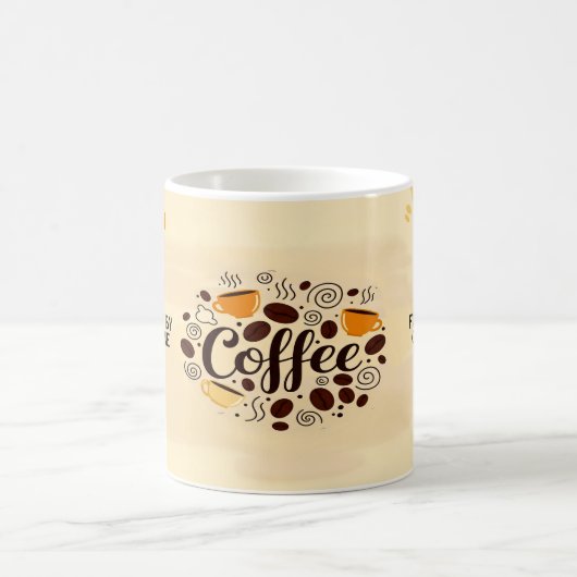 Abstraktes Design der erdigen Kaffee-Tasse Kaffeetasse (Mittel)