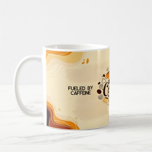 Abstraktes Design der erdigen Kaffee-Tasse Kaffeetasse (Links)