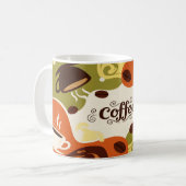 Abstraktes Design der erdigen Kaffee-Tasse Kaffeetasse (Vorderseite Links)