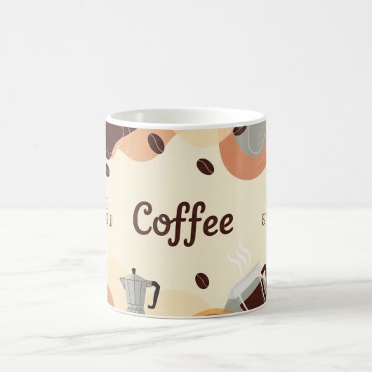 Abstraktes Design der erdigen Kaffee-Tasse Kaffeetasse (Mittel)