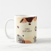 Abstraktes Design der erdigen Kaffee-Tasse Kaffeetasse (Links)