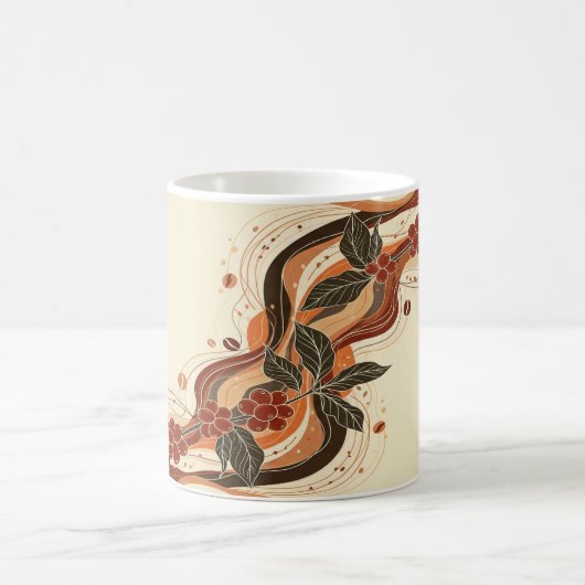 Abstraktes Design der erdigen Kaffee-Tasse Kaffeetasse (Mittel)