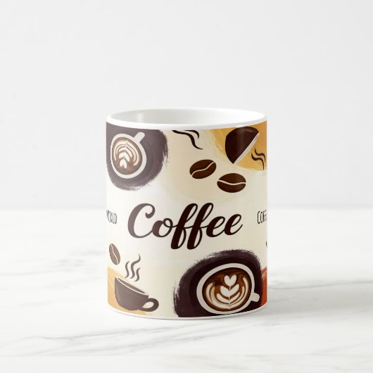 Abstraktes Design der erdigen Kaffee-Tasse Kaffeetasse (Mittel)