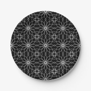Abstraktes Design der islamischen Kunstgeometrie Pappteller