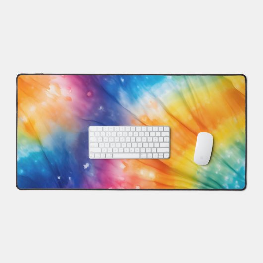 Abstraktes Design der Regenbogenfarben Schreibtischunterlage (Tastatur & Maus)