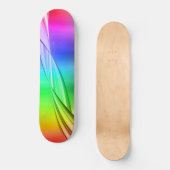 Abstraktes Design der Regenbogenfarben Skateboard (Vorderseite)