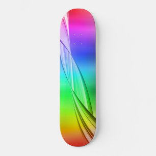 Abstraktes Design der Regenbogenfarben Skateboard