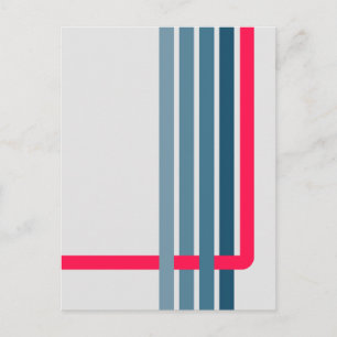 Abstraktes Design der Retro-Streifen Postkarte