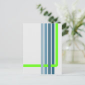 Abstraktes Design der Retro-Streifen Postkarte (Stehend Vorderseite)