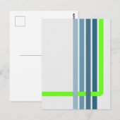 Abstraktes Design der Retro-Streifen Postkarte (Vorne/Hinten)