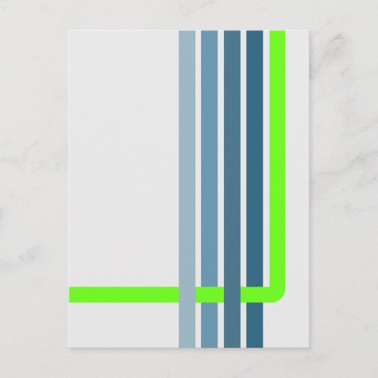 Abstraktes Design der Retro-Streifen Postkarte (Vorderseite)