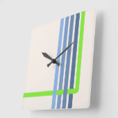 Abstraktes Design der Retro-Streifen Quadratische Wanduhr (Winkel)