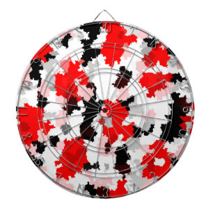 Abstraktes Design der Schwarz-weißen Camouflage Ro Dartscheibe