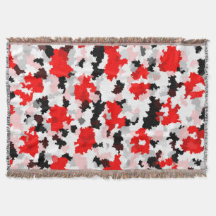 Abstraktes Design der Schwarz-weißen Camouflage Ro Decke
