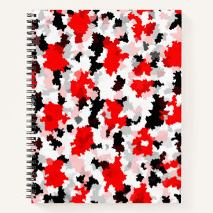 Abstraktes Design der Schwarz-weißen Camouflage Ro Notizblock