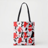 Abstraktes Design der Schwarz-weißen Camouflage Ro Tasche (Vorderseite)
