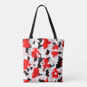 Abstraktes Design der Schwarz-weißen Camouflage Ro Tasche (Rückseite)