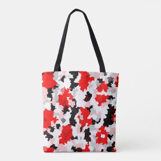 Abstraktes Design der Schwarz-weißen Camouflage Ro Tasche (Rückseite)