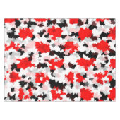 Abstraktes Design der Schwarz-weißen Camouflage Ro Tischdecke (Vorderseite (Horizontal))