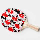 Abstraktes Design der Schwarz-weißen Camouflage Ro Tischtennis Schläger (Seitenansicht)