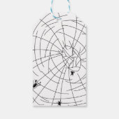 Abstraktes Design der Spinnwebhand Geschenkanhänger (Rückseite)