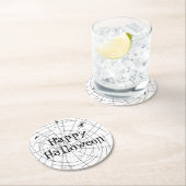 Abstraktes Design der Spinnwebhand Runder Pappuntersetzer (Vor Ort)