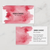 Abstraktes Design der Visitenkarten in Rosa Visitenkarte (Vorne/Hinten)