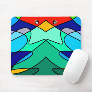 Abstraktes Design des Kardinals aus festem Glas Mousepad