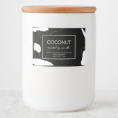 Abstraktes Design des Kerzenprodukts Lebensmitteletikett (Vorderseite)