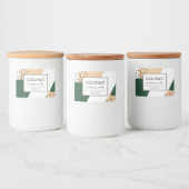 Abstraktes Design des Kerzenprodukts Lebensmitteletikett (Flaschen)