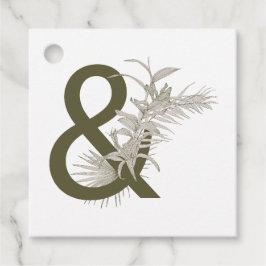 Abstraktes Design des tropischen Palmlogos. Geschenkanhänger