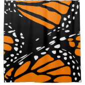 Abstraktes Design eines Monarchschmetterlings Duschvorhang (Vorderseite)