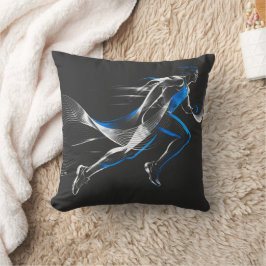 Abstraktes Design eines schnellen Läufers mit athl Kissen