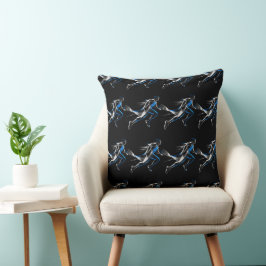Abstraktes Design eines schnellen Läufers mit athl Kissen