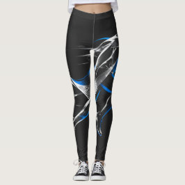 Abstraktes Design eines schnellen Läufers mit athl Leggings