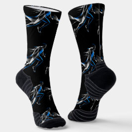 Abstraktes Design eines schnellen Läufers mit athl Socken