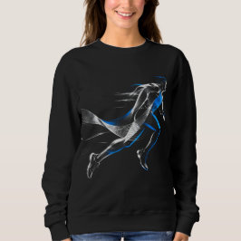 Abstraktes Design eines schnellen Läufers mit athl Sweatshirt
