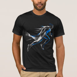 Abstraktes Design eines schnellen Läufers mit athl T-Shirt