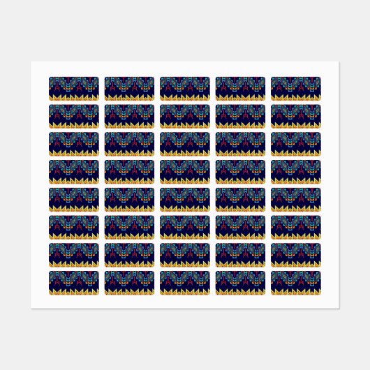 Abstraktes Design Etiketten (Blatt)