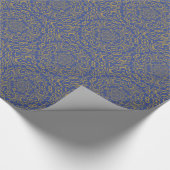 Abstraktes Design für Blau und Gold Geschenkpapier (Ecke)