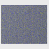 Abstraktes Design für Blau und Gold Geschenkpapier (Flach)