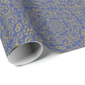 Abstraktes Design für Blau und Gold Geschenkpapier (Rolleneckpunkt)