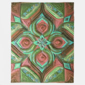 Abstraktes Design für grün und Rose Fleecedecke (Vorderseite)