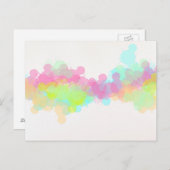 Abstraktes Design für mehrfarbiges Regenbogenwasse Postkarte (Vorne/Hinten)