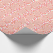 Abstraktes Design für Pfirsich und Gelbe Burst Geschenkpapier (Ecke)